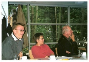 Alexander Opitz, Angela Heinze und Helge Majer beim Weimarer Kolloquium September 2002